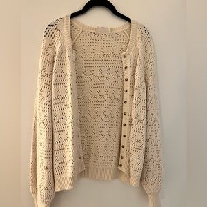 Sezane Crochet Cardigan